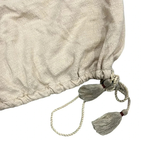 Akemi + Kin Beige Embroidered Boho Top M - Picture 3 of 5